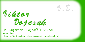 viktor dojcsak business card